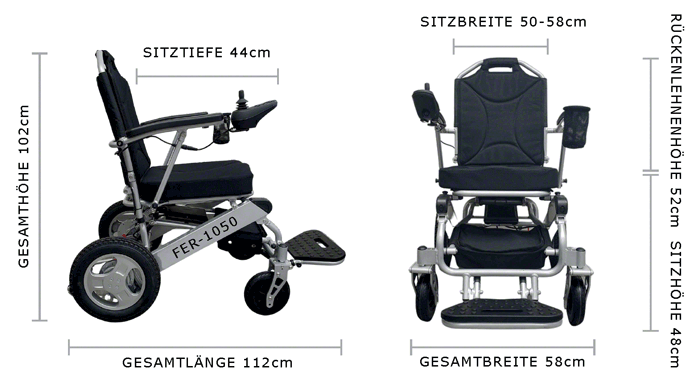 Elektro-Rollstuhl faltbar XL