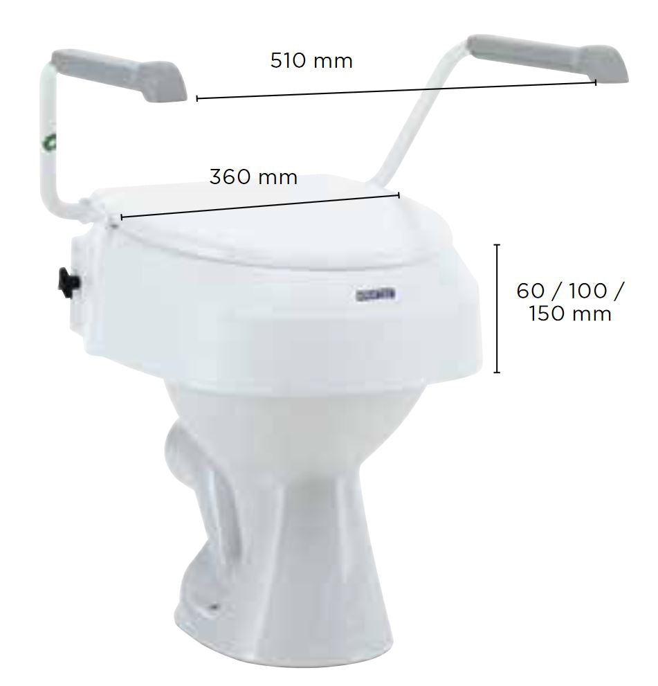 Toilettensitz-Erhöhung mit Armlehnen