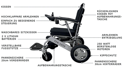 Elektro-Rollstuhl faltbar XL